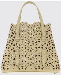 Alaïa - Mina Perforated Nubuck Handbag With Removable Pouch - Lyst