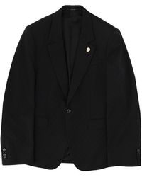 Gucci - Single Breasted Jacket With "Gg" Weave - Lyst