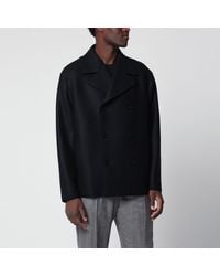 Harris Wharf London - Short Double-Breasted Wool Coat - Lyst