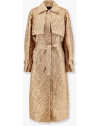 Max Mara - Salsa Oversize Jacquard Fabric Trench With Mosaic Effect - Lyst
