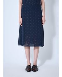 Acne Studios - Mesh Layered Midi Skirt - Lyst