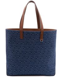 Fendi - Canvas Stripes Medium Shopping Bag - Lyst