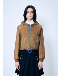 Prada - Re-Nylon Hooded Jacket With Contrast Trims - Lyst