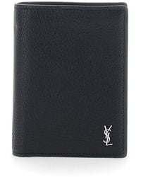 Saint Laurent - Card Holder With Cassandre On The Front - Lyst