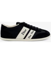 Dior - Dior Leather Ribbon Sneakers With Embroidered Logo On The Side - Lyst