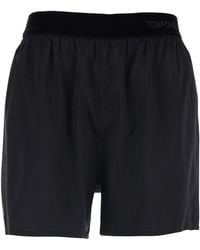 Tom Ford - Shorts With Elastic Waist With Logo Lettering - Lyst