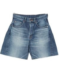 Celine - Denim Cotton Shorts - Lyst