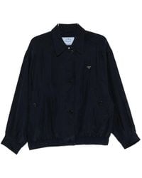 Prada - Silk Blouson Jacket - Lyst