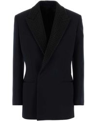 Bottega Veneta - Midnight Blue Wool Blazer - Lyst