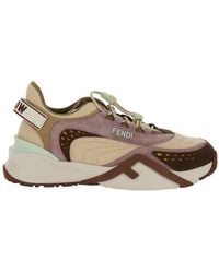 Fendi - 'Flow' Sneakers With Logo Label On The Back And Drawstring Closure - Lyst