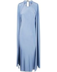 ワンピース MAX MARA Managua silk long dress Max Mara Managua Silk Long Dress Silk Cape And Metal Detail