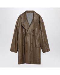Fendi - Double-Breasted Pea Coat - Lyst