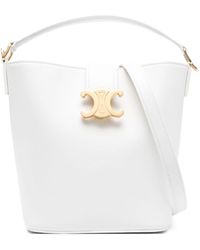 Celine - Louise Small Leather Bucket Bag - Lyst