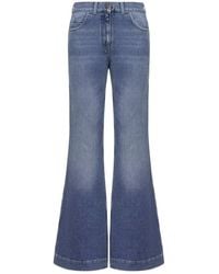 Moncler - Wide Leg Denim Jeans - Lyst
