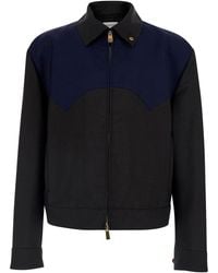 Versace - Jacket With Classic Collar And Zip Closure On The Front - Lyst