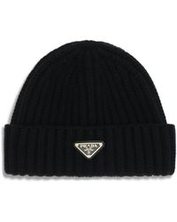 Prada - Virgin Wool Beanie Hat - Lyst