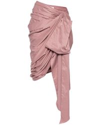 Chloé - Draped Silk Mini Skirt - Lyst