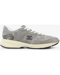 Celine - Runner Mesh And Suede Sneakers With Side Logo - Lyst