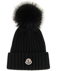 Moncler - Pompon Wool Beanie - Lyst