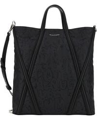 McQueen - 'The Harness' Tote Bag With Logo Detail - Lyst