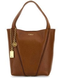 Chloé - Spin Small Leather Tote Bag - Lyst