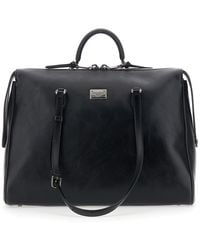 Dolce & Gabbana - 'Vittoria' Shoulder Bag With Two Shoulder Straps And Logo Plaque On The Front - Lyst