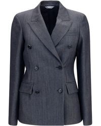 Balenciaga - Double-Breasted Wool Blazer - Lyst