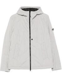 Stone Island - 4100047 Hooded Zip-Front Jacket - Lyst