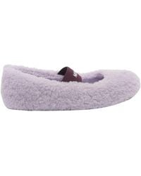 Moon Boot - Shearling Flat Ballets - Lyst