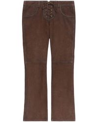 Isabel Marant - Vanel Suede Leather Trousers - Lyst