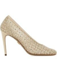 Ferragamo - Salvatore Sand Mesh Sol 95 Pumps - Lyst