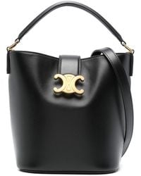 Celine - Louise Small Leather Bucket Bag - Lyst