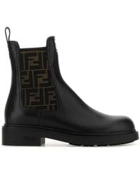 Fendi - Leather Filo Ankle Boots - Lyst