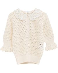 Chloé - Wool And Silk Blend Sweater - Lyst