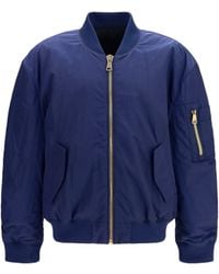 Balmain - Nylon Bomber Jacket With Embroidered Back Logo - Lyst
