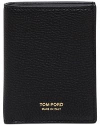 Tom Ford - Card Holder With Embossed Logo Lettering On The Front - Lyst