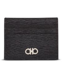Ferragamo - Revival Leather Card Holder With Gancini Buckle - Lyst