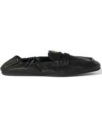 Miu Miu - Ruches Nappa Leather Loafers - Lyst