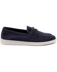 Prada - Suede Loafers - Lyst