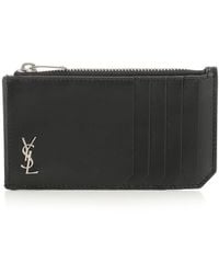 Saint Laurent - "Fragments Tiny Cassandre" Card Holder - Lyst