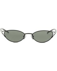 McQueen - Slim Cat-Eye Sunglasses With T-Bar - Lyst