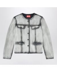 DIESEL - De-Grafy Skeleton Denim Jacket - Lyst