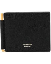 Tom Ford - Soft Grain Leather T Line Money Clip Wallet - Lyst