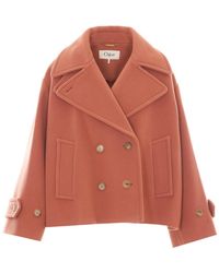 Chloé - Double Breasted Button Jacket - Lyst