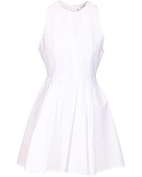 Sportmax - Ara Sleeveless Washed Cotton Mini Dress - Lyst