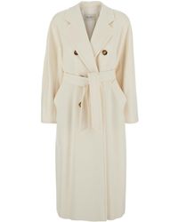 Max Mara - 'Madame' Belted Coat With Notched Revers - Lyst