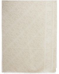 Max Mara - Vetusta Wool And Silk Scarf With Jacquard Logo - Lyst