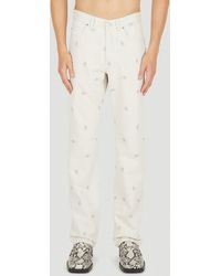Martine Rose - Relaxed Floral Print Jeans - Lyst