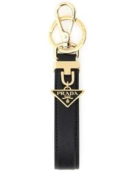 Prada - Leather Key Ring - Lyst