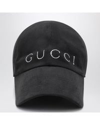 Gucci - Baseball Cap With Crystal Logo - Lyst